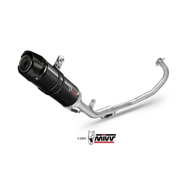 escape completo mivv 1x1 gp black con tapa carbono yamaha mt 125 2015 19 yzf r125 2014 18
