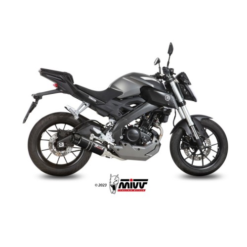 escape completo mivv 1x1 gp black con tapa carbono yamaha mt 125 2015 19 yzf r125 2014 18