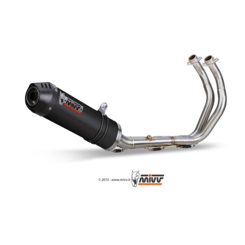 escape completo mivv 2x1 oval carbono con tapa carbono yamaha xsr 700 2016 20 y 053 l3c