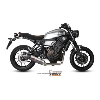 escape completo mivv 2x1 oval titan con tapa carbono yamaha xsr 700 2016 20 y 053 l4c