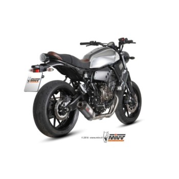 escape completo mivv 2x1 oval titan con tapa carbono yamaha xsr 700 2016 20 y 053 l4c 2