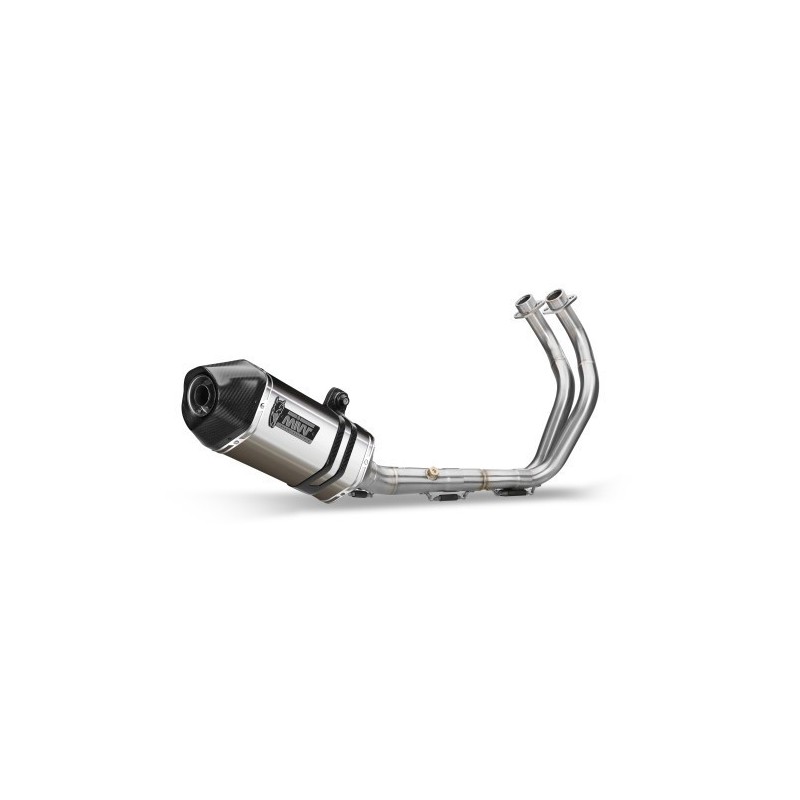 escape completo mivv 2x1 speed edge steel tapa carbono yamaha tracer 700 gt tracer 7 16 24