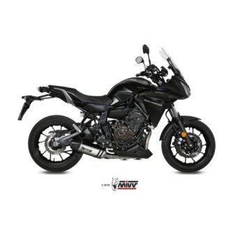 escape completo mivv 2x1 speed edge steel tapa carbono yamaha tracer 700 gt tracer 7 16 24 2