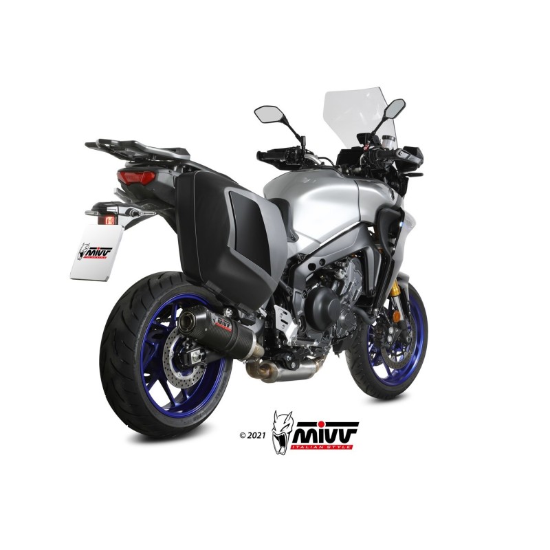 escape completo mivv 3x1 oval carbono con tapa carbono yamaha tracer 9 gt 2021 24