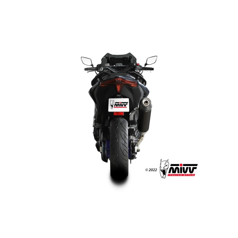 escape completo mivv 2x1 oval black con tapa carbono yamaha t max 560 2022 25 y 073 lvc