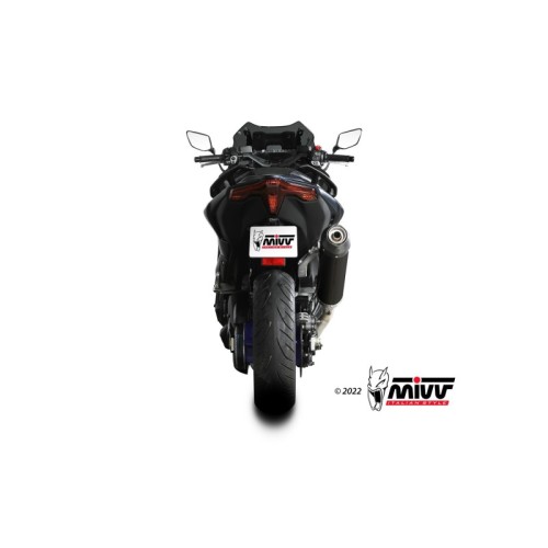 escape completo mivv 2x1 oval black con tapa carbono yamaha t max 560 2022 25 y 073 lvc