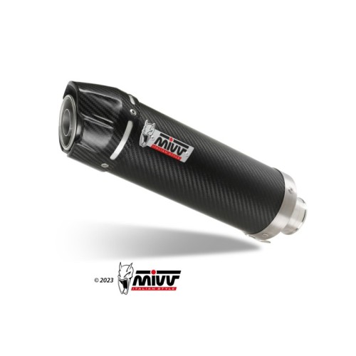 escape completo mivv 1x1 gp carbon con tapa en carbono yamaha xsr 125 2022 24 y 075 l2sc
