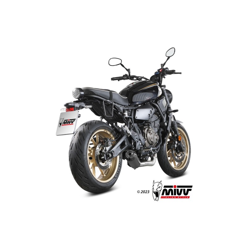 escape completo mivv 2x1 hr 1 black con tapa en carbono larga yamaha xsr 700 2021 24