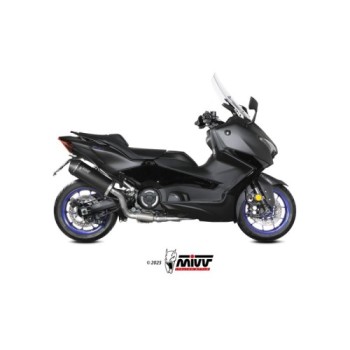 escape completo mivv 2x1 oval black con tapa de carbono yamaha t max 560 2025 26 y 080 kvc
