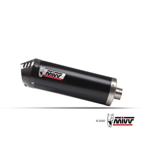 escape completo mivv 2x1 oval black con tapa de carbono yamaha t max 560 2025 y 080 lvc