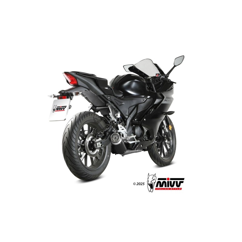 escape completo mivv 1x1 gppro black yamaha mt 125 yzf r125 2025 y 085 kxbp
