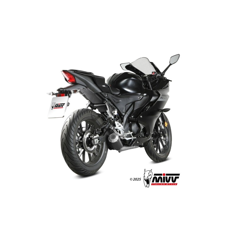 escape completo mivv 1x1 mk3 black yamaha mt 125 yzf r125 2025 y 085 sm3b